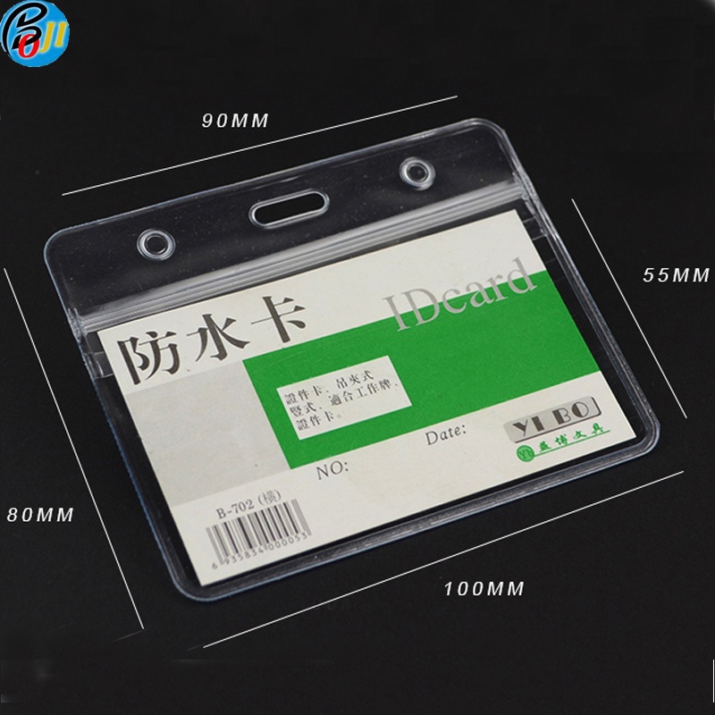 High Quality Plastic ID Card Holder Work Identity Name Badge Holder Exhibition Card Holder With Lanyard School Office Supplies
