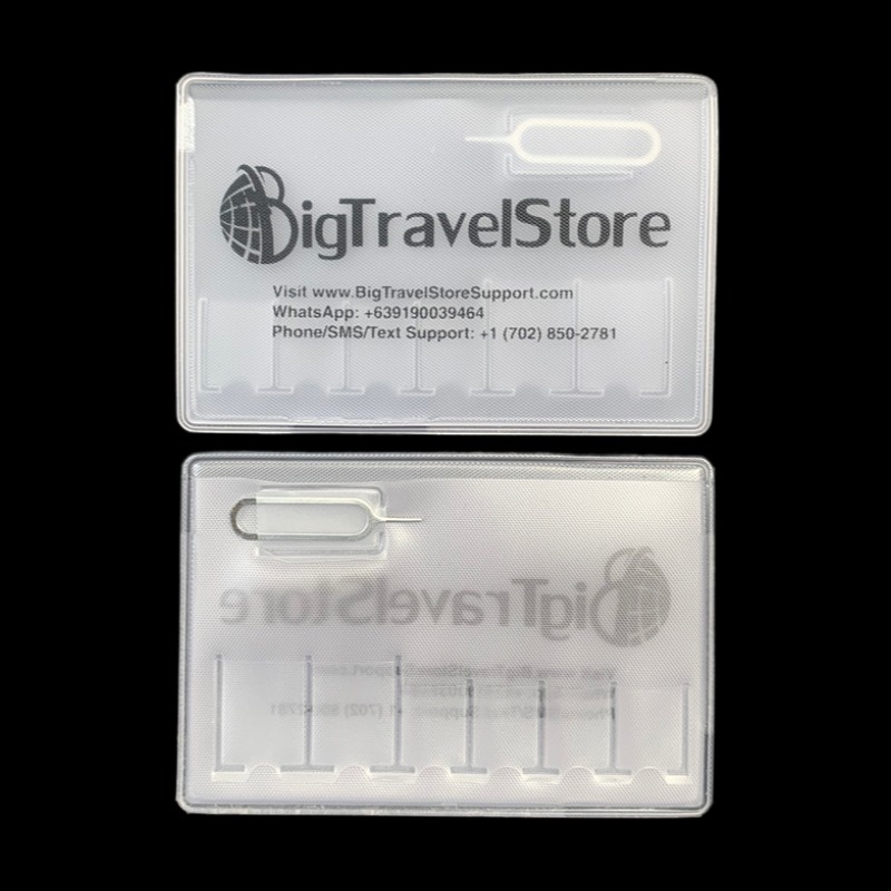 Custom PVC plastic micro sd card case sim card holder with needle