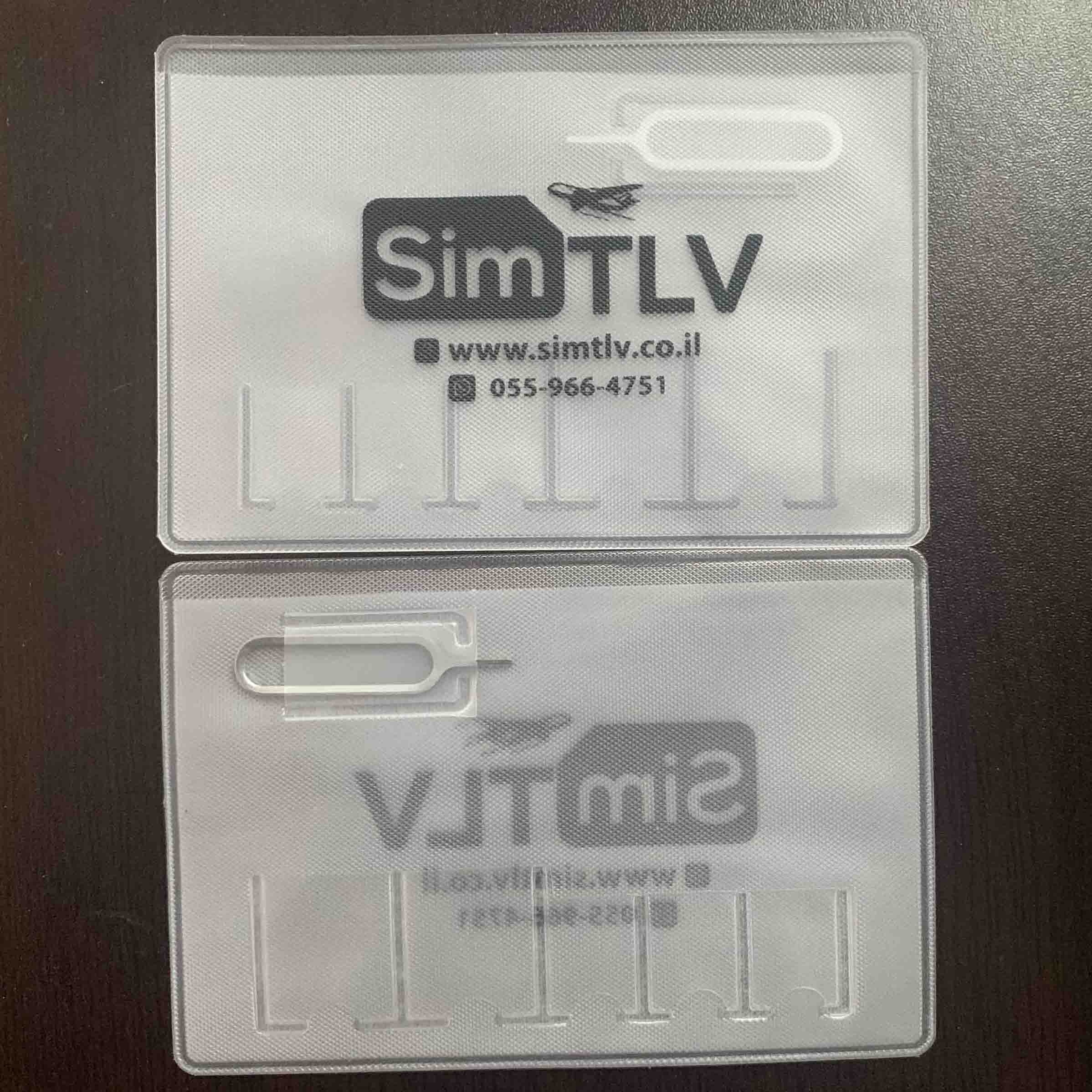 Custom PVC plastic micro sd card case sim card holder with needle