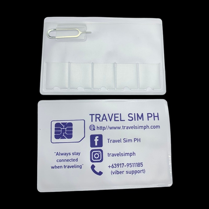 Custom PVC plastic micro sd card case sim card holder with needle