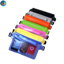 Custom Zipper Lock Pvc Material Waterproof Waist Bag With Adjustable Belt