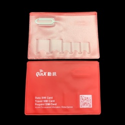 Custom PVC plastic micro sd card case sim card holder with needle