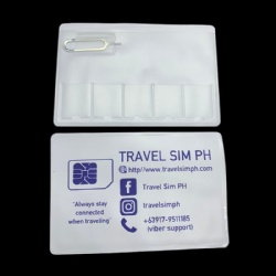 Custom PVC plastic micro sd card case sim card holder with needle
