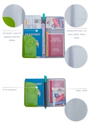 Large Capacity PVC ID Card Ticket Organizer Case Women Men Card Holder Passport Cover Travel Business Card Holder