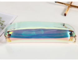 New Fashion Transparent Laser Cosmetic Pouch Luxury Custom Print Clear Holographic Makeup Bag