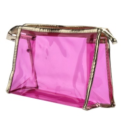 Large Waterproof Transparent Pvc Cosmetic Bag Women Make Up Case Travel Transparent Three-dimensional Plastic Bag