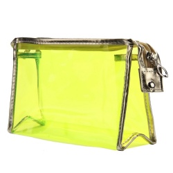 Large Waterproof Transparent Pvc Cosmetic Bag Women Make Up Case Travel Transparent Three-dimensional Plastic Bag